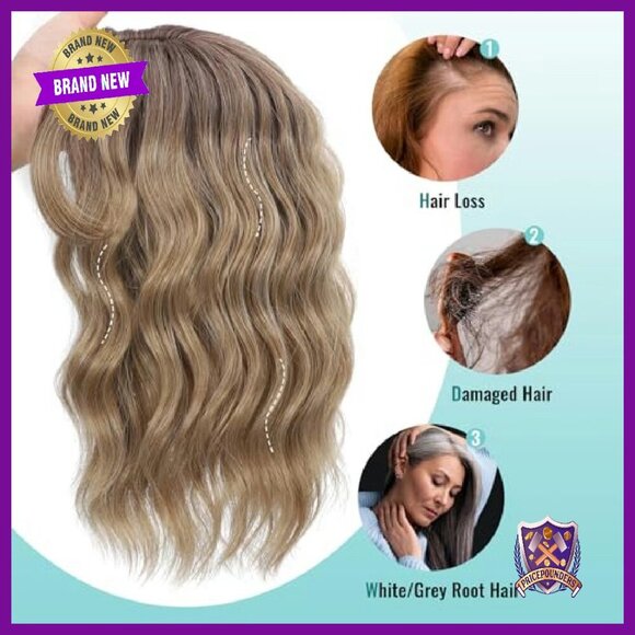 Synthetic Hair Topper with Bangs for Thinning Hair - Instant Volume main image 6